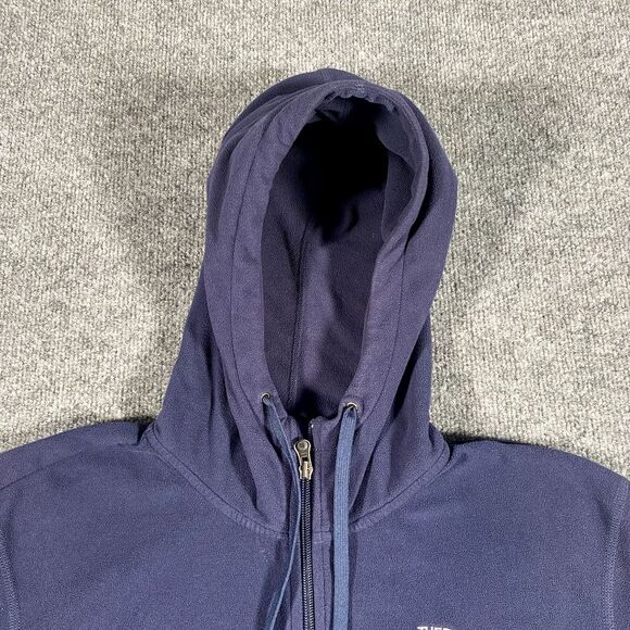 The North Face Mens Large Full Zip Fleece Hooded Embroidered Jacket Pockets - Picture 4 of 9